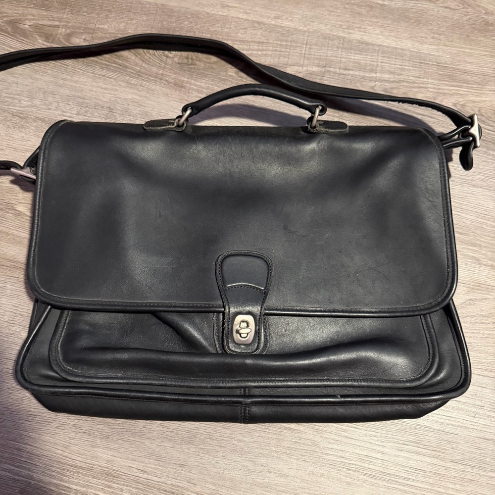 Vintage Coach Metropolitan Leather Briefcase Messenger Crossbody Bag Model 5180. - Picture 4 of 11